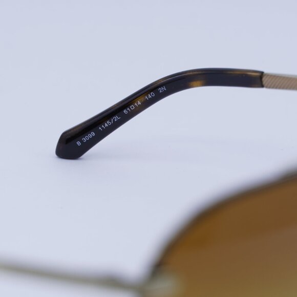 🕶️ New Burberry BE3099 11452L Sunglasses - Gold Frame, Yellow Lenses - Picture 6 of 10